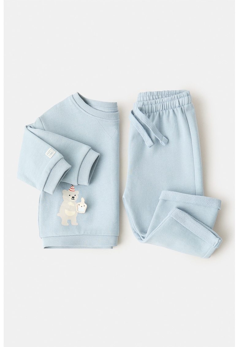 Bluza de trening din bumbac - Albastru glaciar