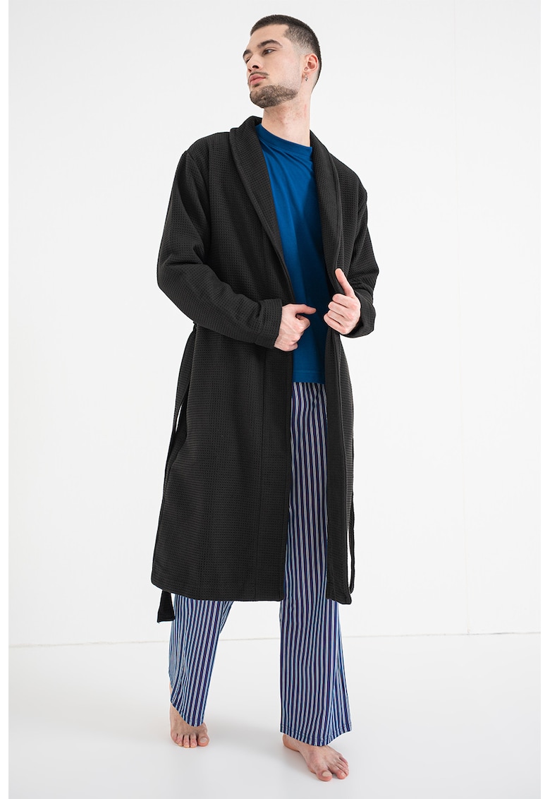 Halat de baie din amestec de bumbac organic cu logo