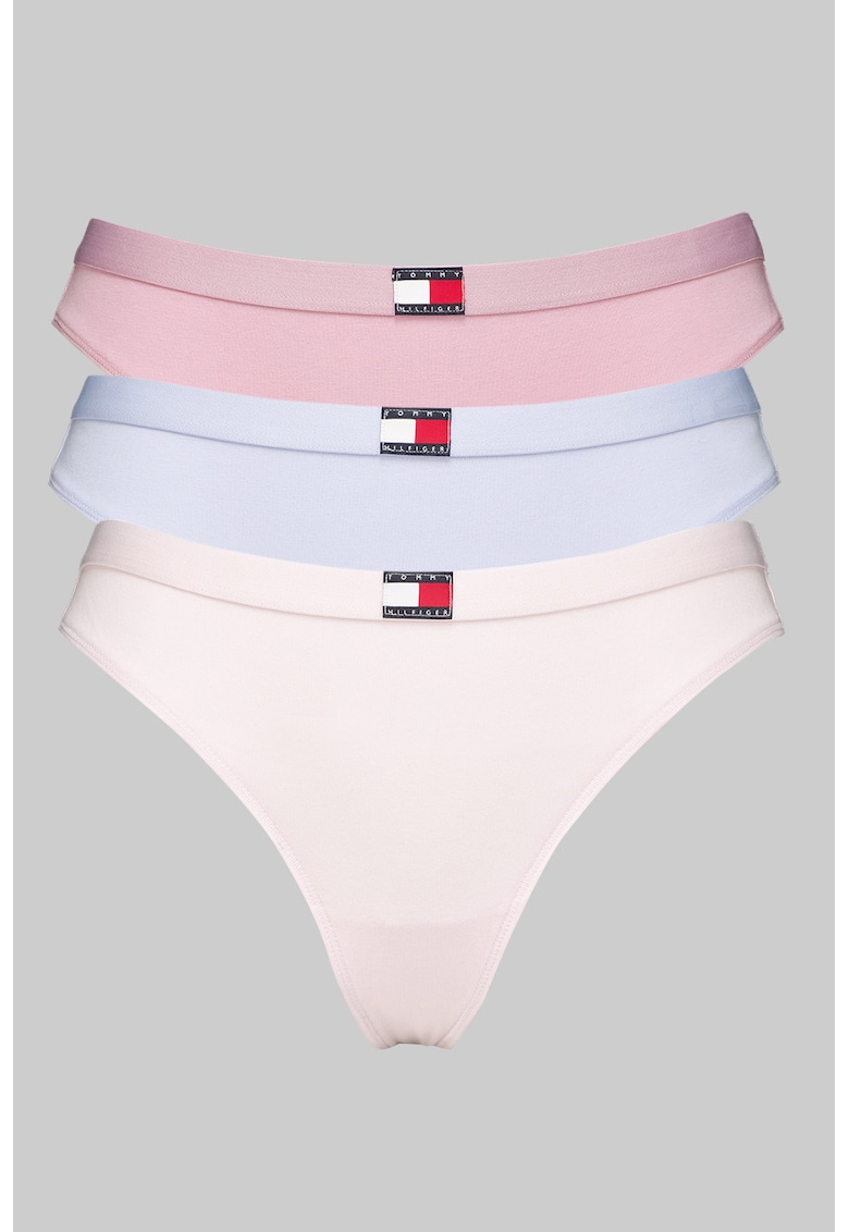 Set de chiloti tang cu logo - 3 piese