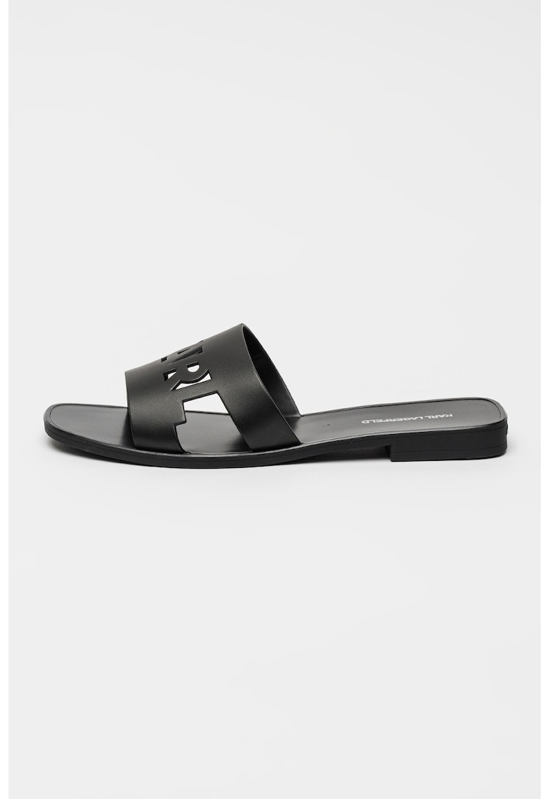 Papuci de piele Skoot III - Negru