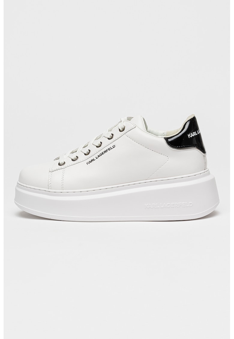 Pantofi sport din piele cu talpa flatform Anakapri - Alb