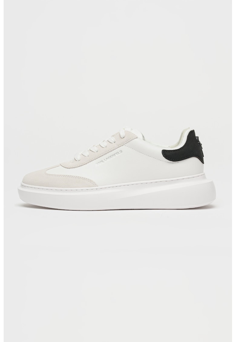 Pantofi sport de piele si piele intoarsa Kore - Alb