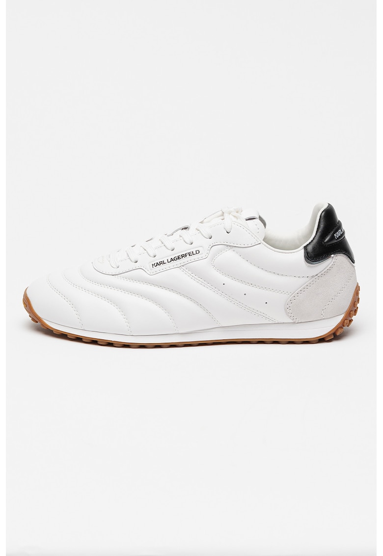 Pantofi sport low-cut din piele - Alb/Negru