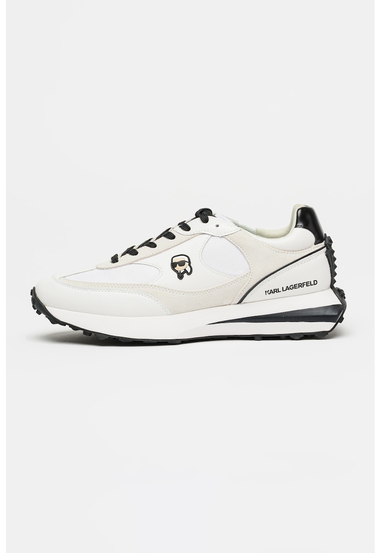 Pantofi sport cu insertii de piele intoarsa Zone - Alb murdar