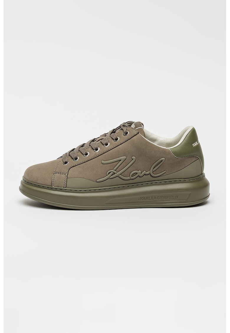 Pantofi sport Kapri Signia de piele nabuc - Masliniu deschis
