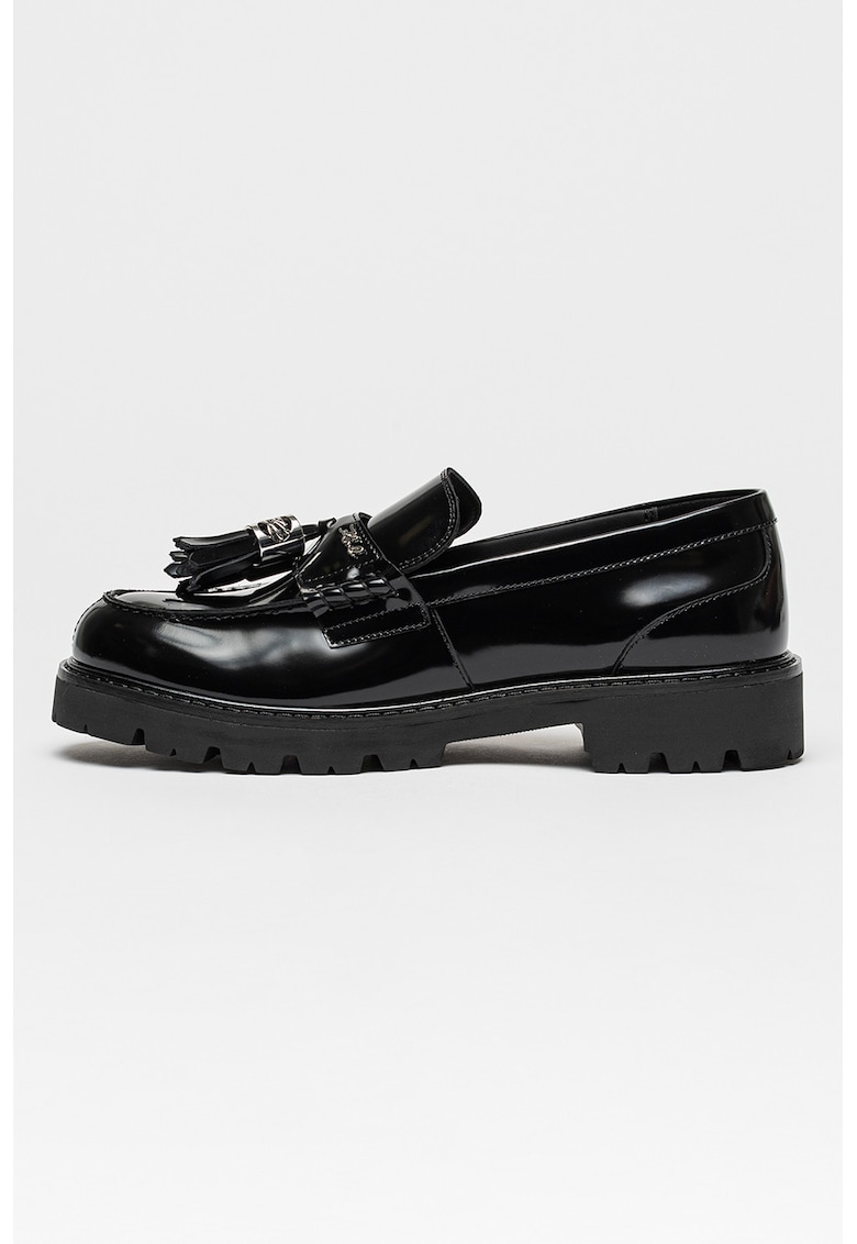 Pantofi loafer de piele cu canafi Lowell - Negru