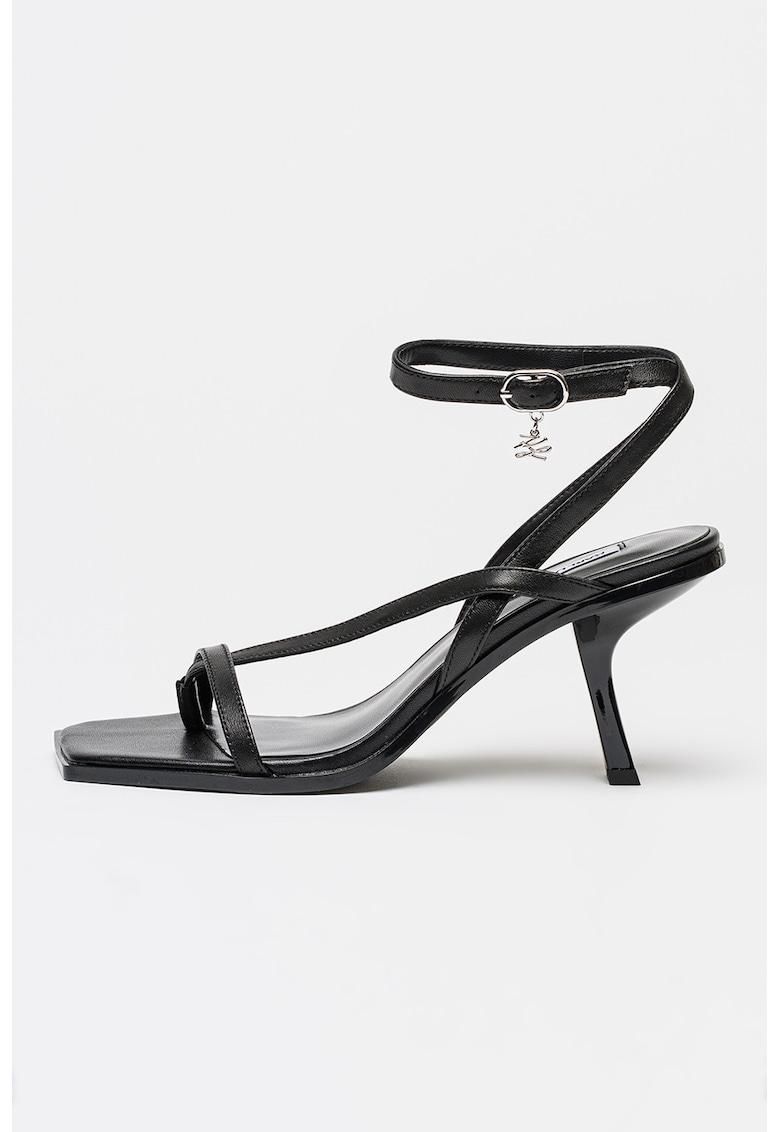 Sandale din piele cu barete multiple Karmel - Negru