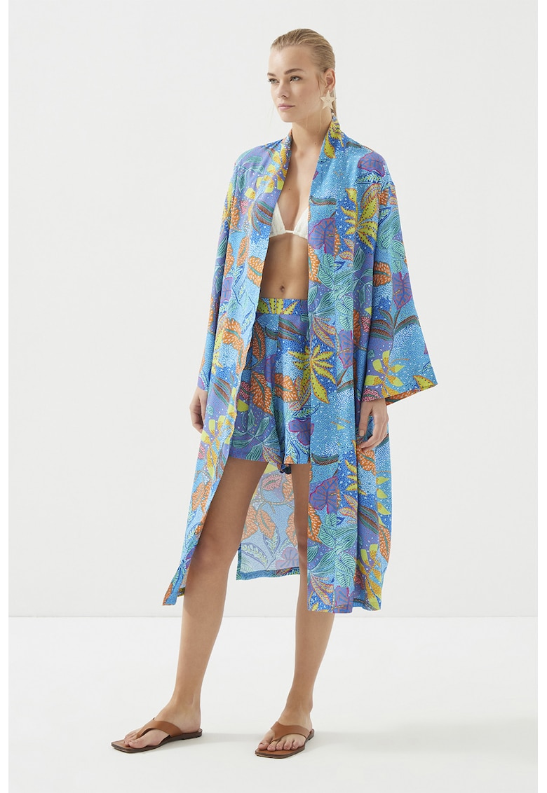 Chimono de plaja cu slituri laterale