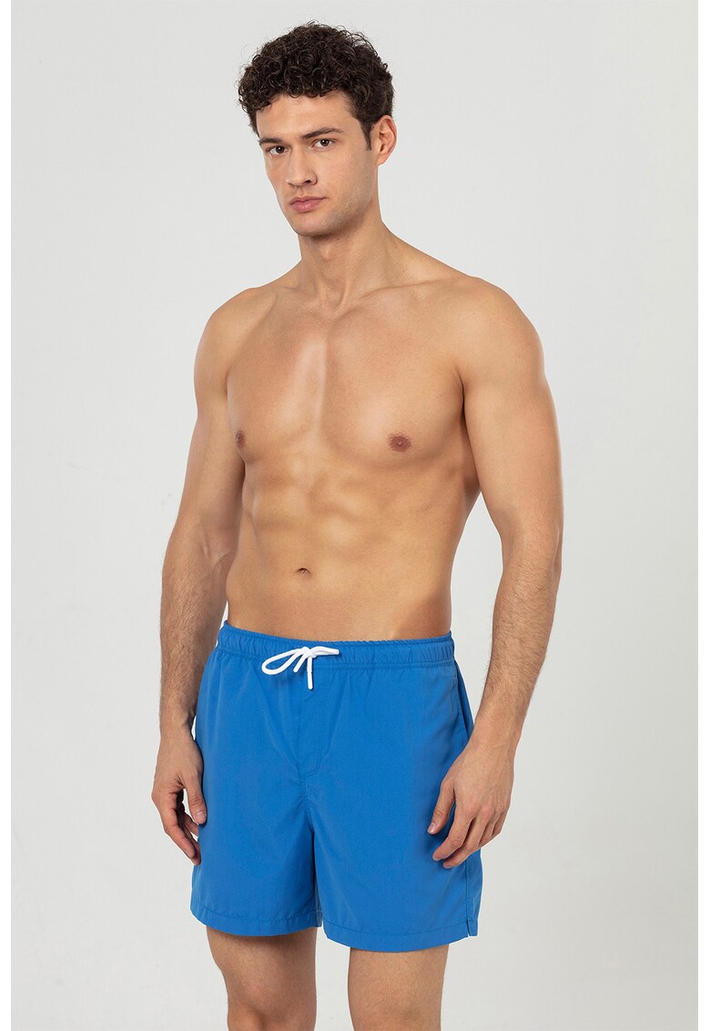Pantaloni scurti de baie cu buzunare si snur