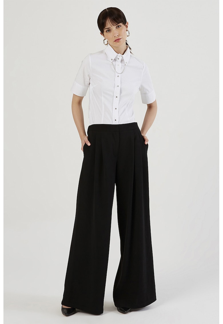 Pantaloni cu croiala ampla - Negru