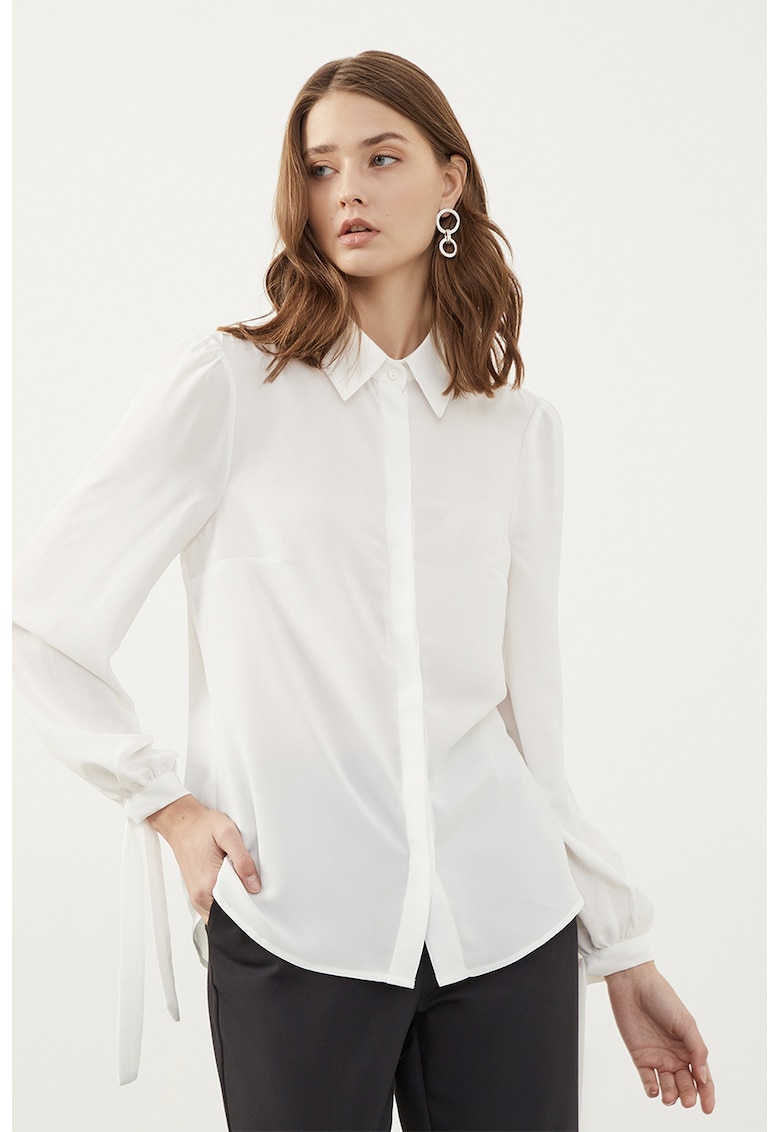 Camasa regular-fit cu dungi - Alb