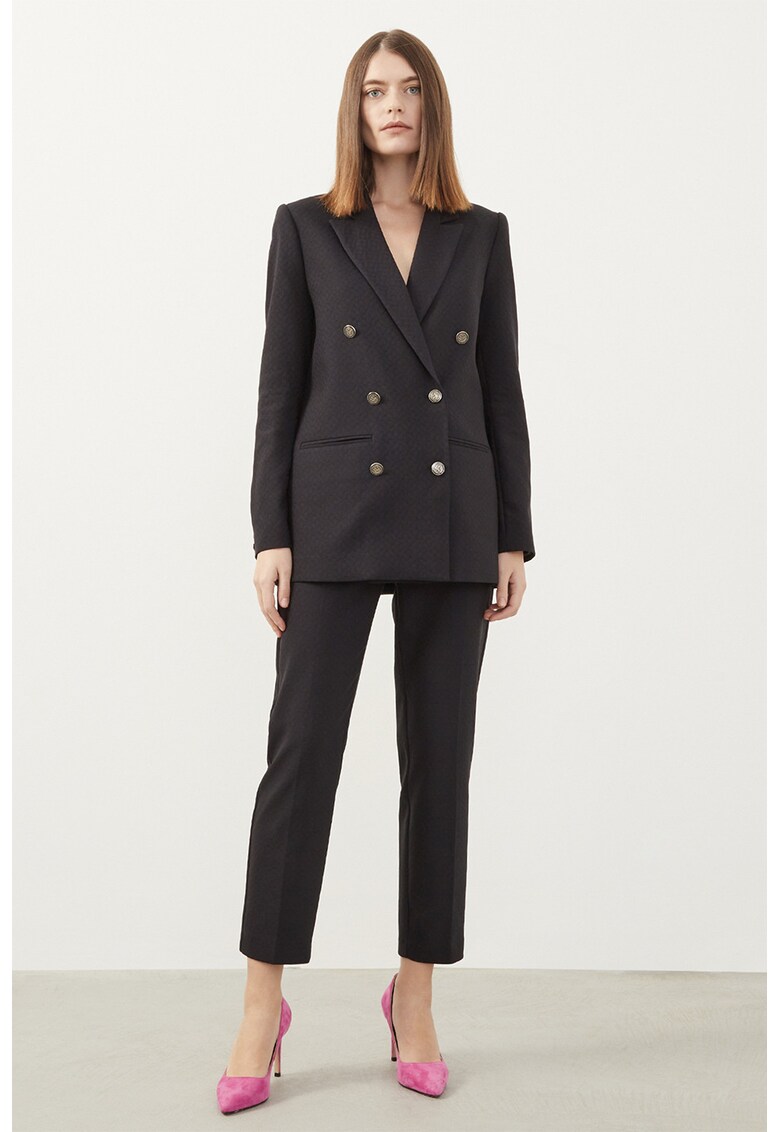 Sacou cu doua randuri de nasturi - Negru