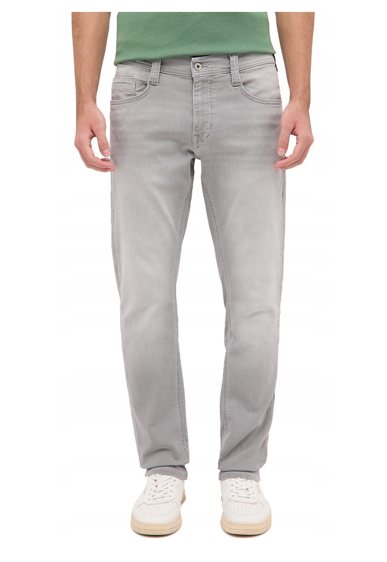 Blugi Barbati - Oregon Slim K - Slim Fit - Talie Joasa - Fermoar - Lungi - 5 Buzunare - Bumbac - Elastan - W32-L32 US - Gri