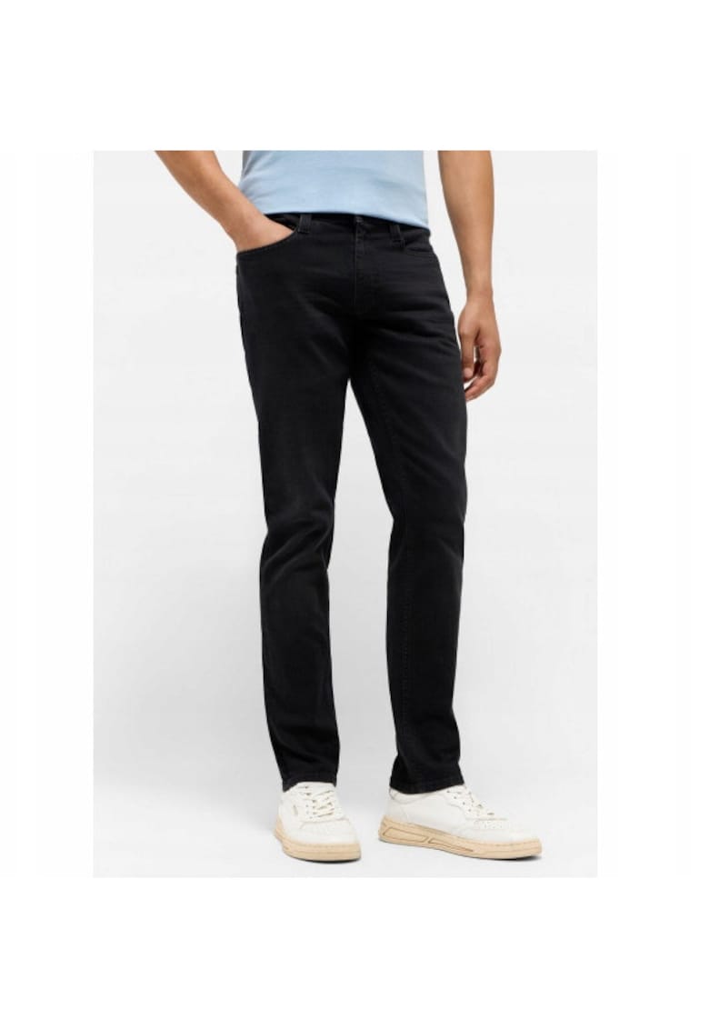 Blugi Barbati - Oregon Slim - Slim Fit - Talie Joasa - Fermoar - Lungi - 5 Buzunare - Bumbac - Elastan - W32-L32 US - Negru