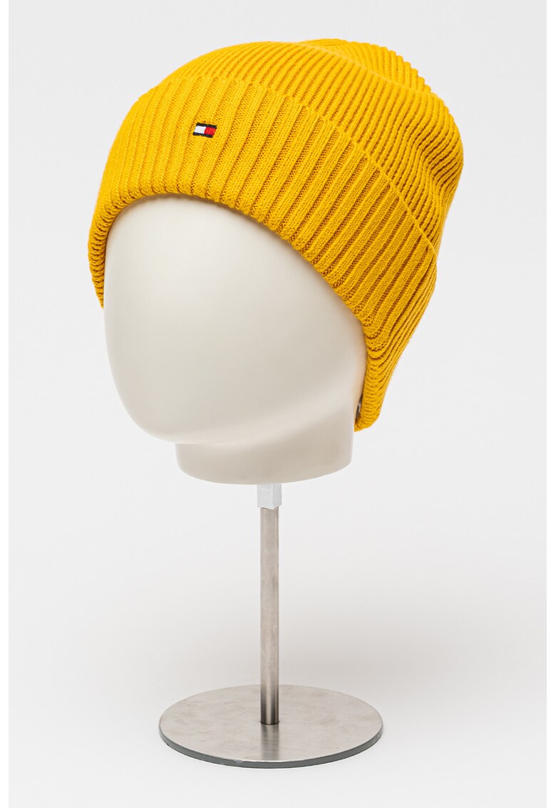 Caciula elastica din amestec de bumbac organic - Maro deschis