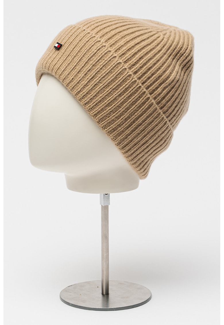 Caciula din casmir cu detaliu cu logo