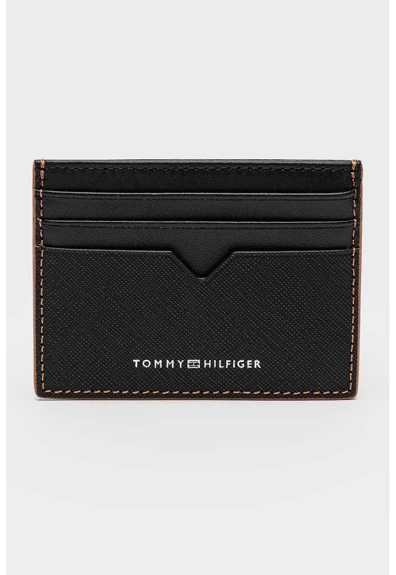 Portcart de piele - Negru