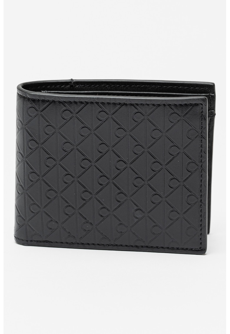 Portofel pliabil de piele cu aspect texturat