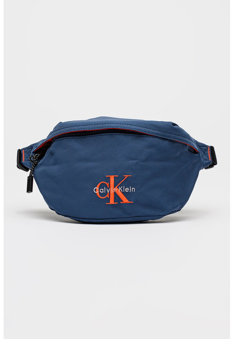 Borseta cu logo brodat - Albastru inchis