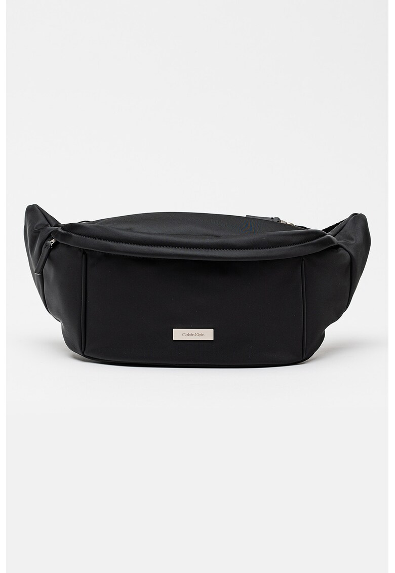 Borseta sling din material textil Sleek - Negru