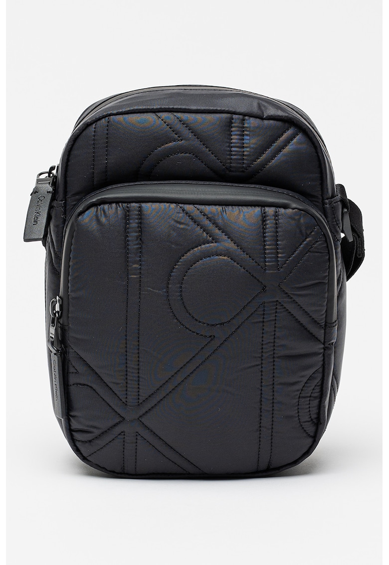 Geanta crossbody din material textil Puffer Report - Negru