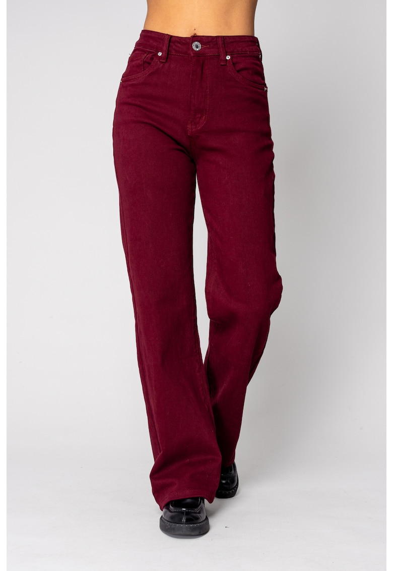 Blugi elastici regular Burgundy 19451 - Visiniu