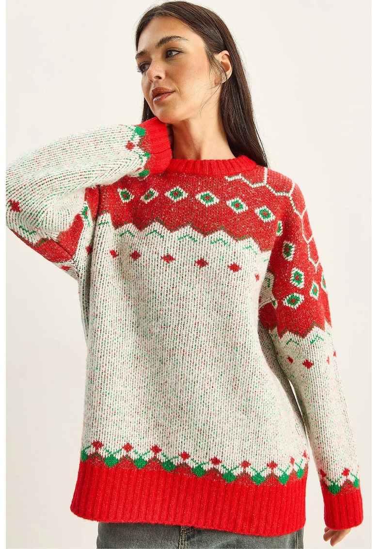 Pulover dama rosu - One Size