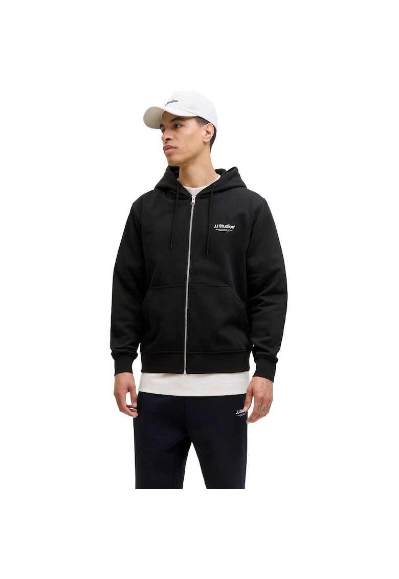 Hanorac JACK &JONES Soho Hood Zip 53383 - Negru