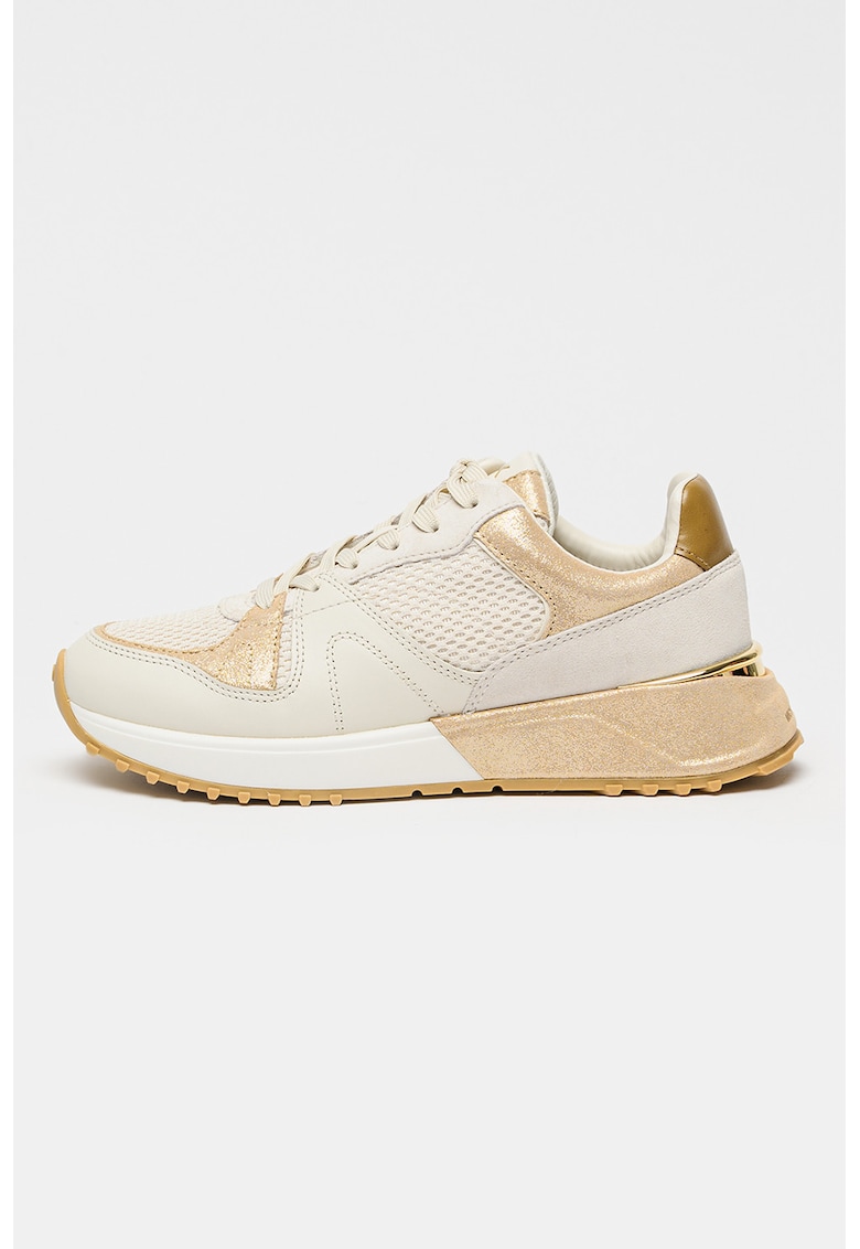 Pantofi sport cu accente stralucitoare Jaime - Alb murdar/Roz prafuit