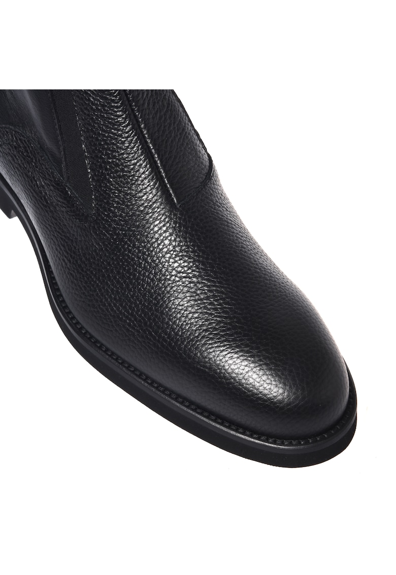 Ghete din piele Tumbled - Negru
