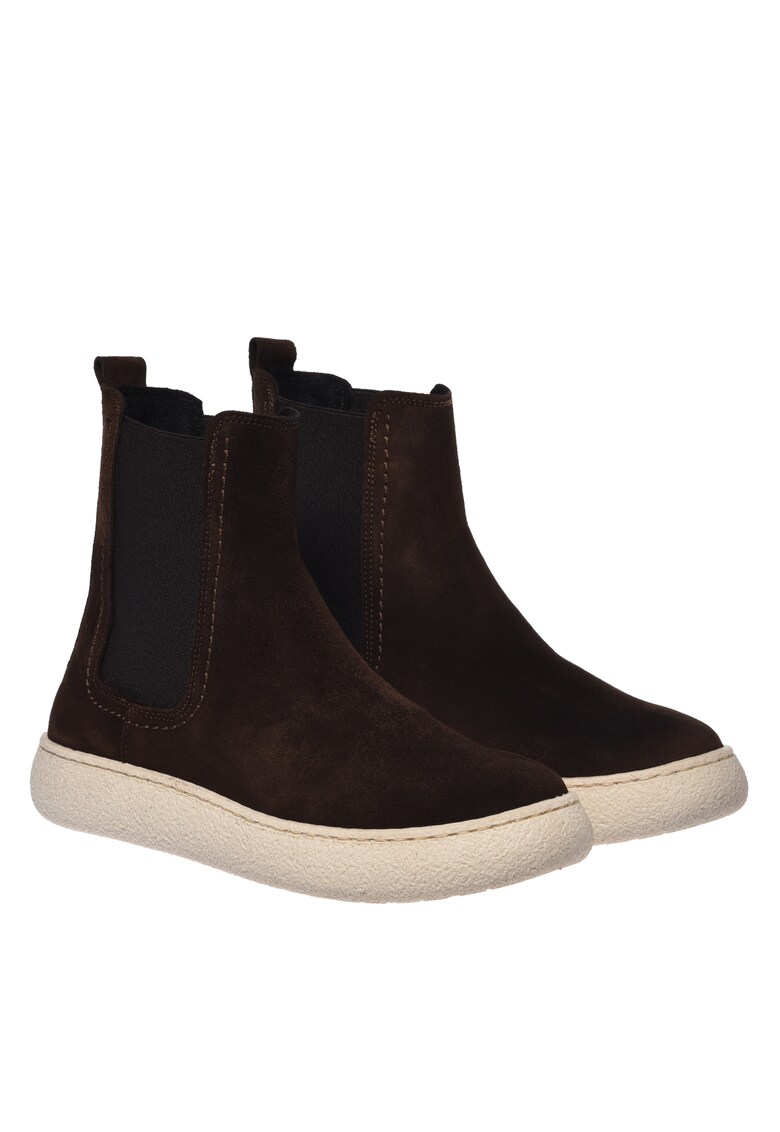 Ghete Chelsea din piele intoarsa - Maro inchis