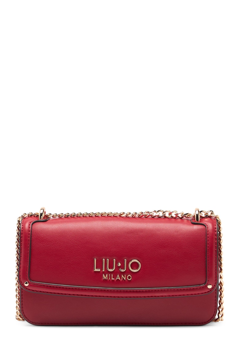 Geanta crossbody cu bareta convertibila din lant - Rosu