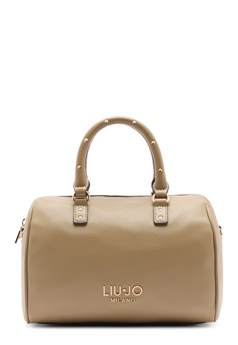 Geanta cu maner si bareta aditionala - Maro/Bej