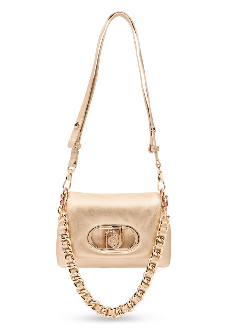 Geanta crossbody cu bareta din lant - Auriu