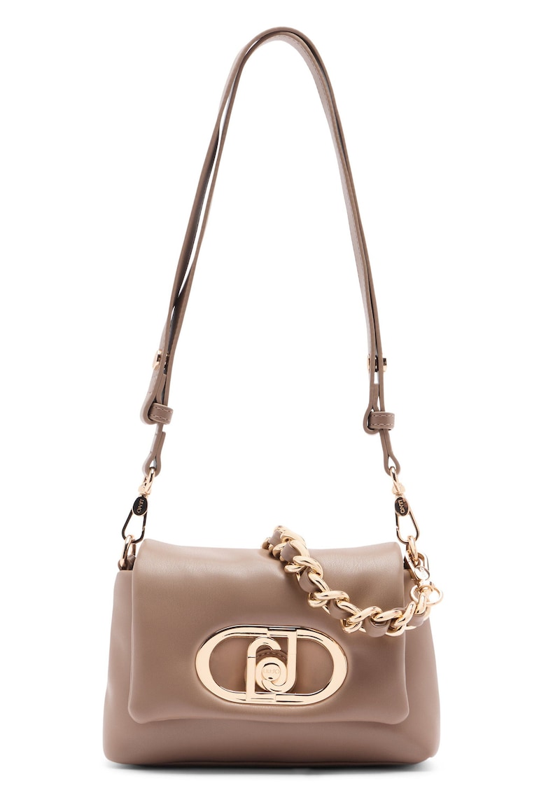 Geanta crossbody cu bareta din lant - Maro