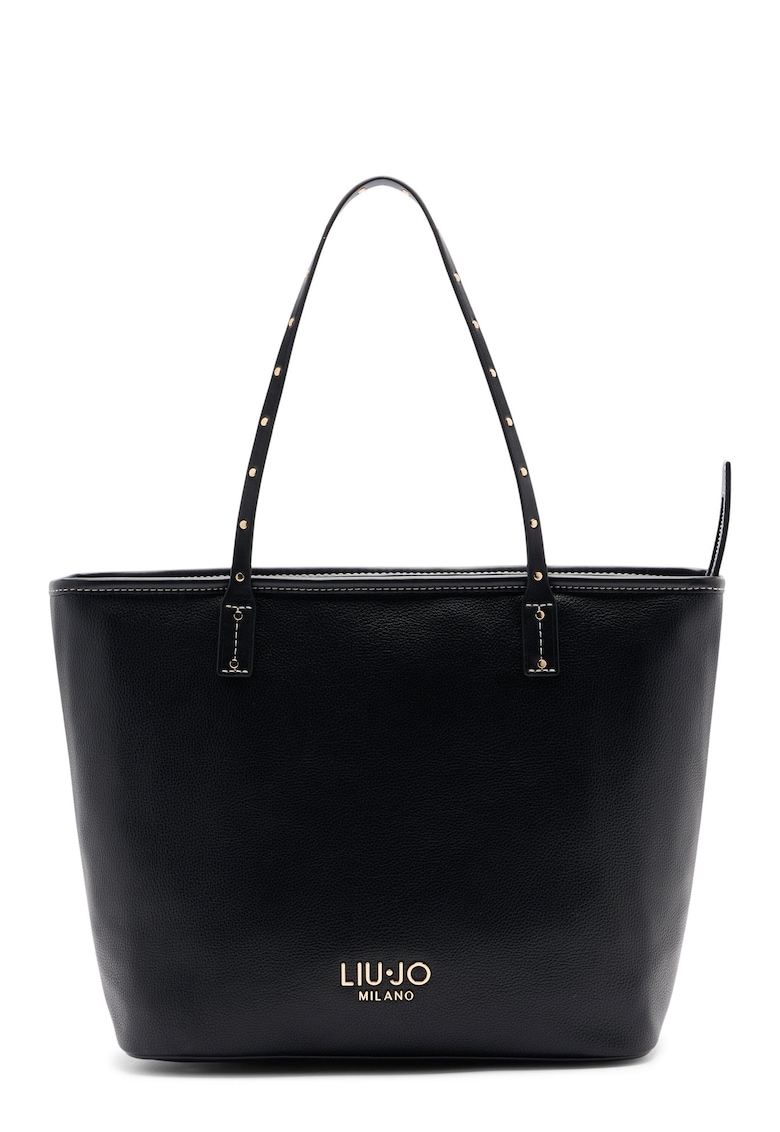 Geanta tote cu detaliu logo - Negru