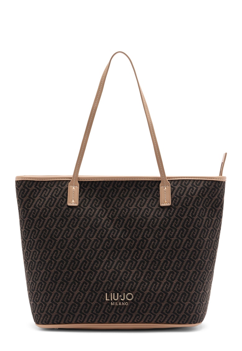 Liu J - Geanta tote cu model logo - Maro inchis