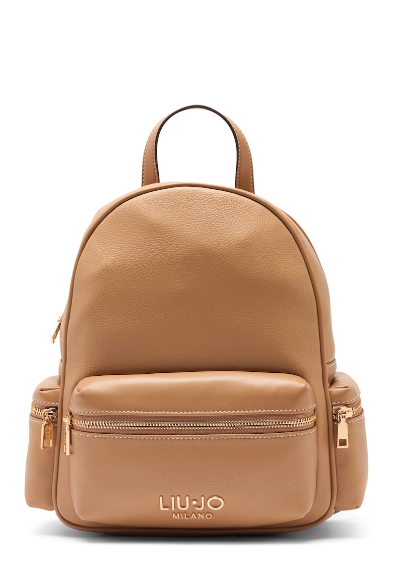 Rucsac din piele ecologica cu buzunare cu fermoar Better - Caramel