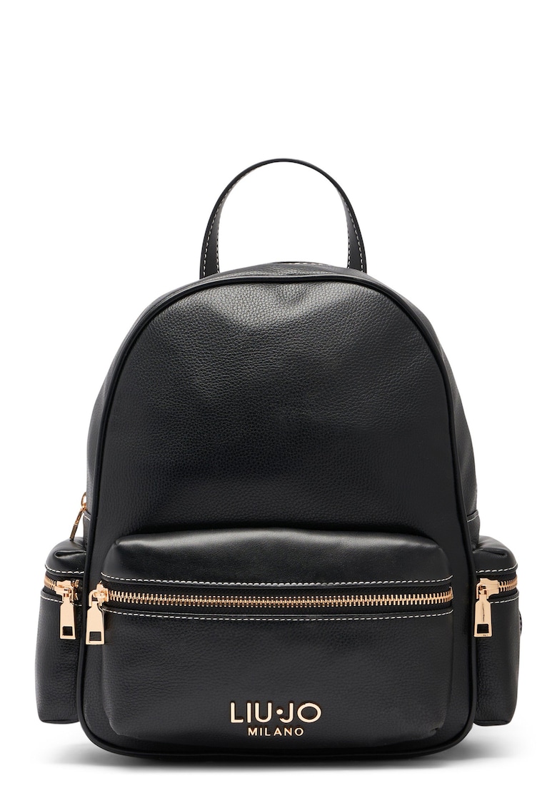 Rucsac din piele ecologica cu buzunare cu fermoar Better - Negru