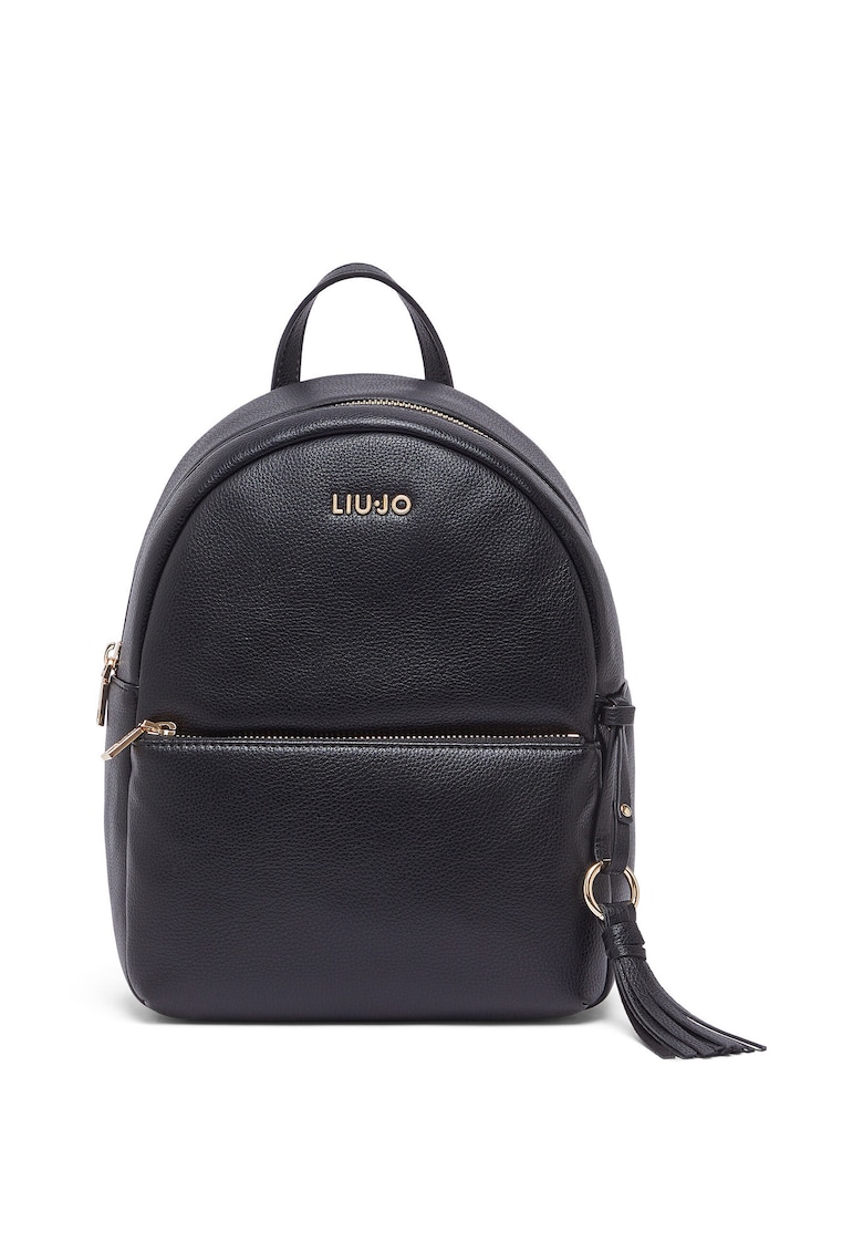 Rucsac cu buzunar frontal si accesoriu cu canaf - Negru