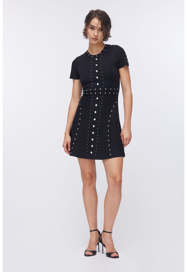 Rochie mini cu nituri - Negru