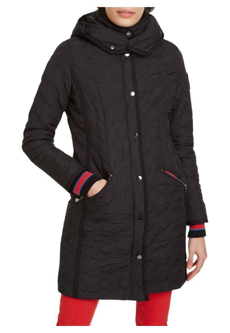 Geaca matlasata cu gluga detasabila Mostaza -