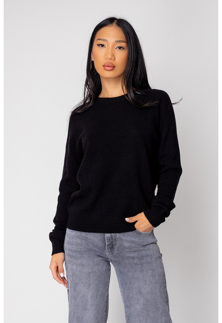 Pulover din 100% Lana Negru - Negru