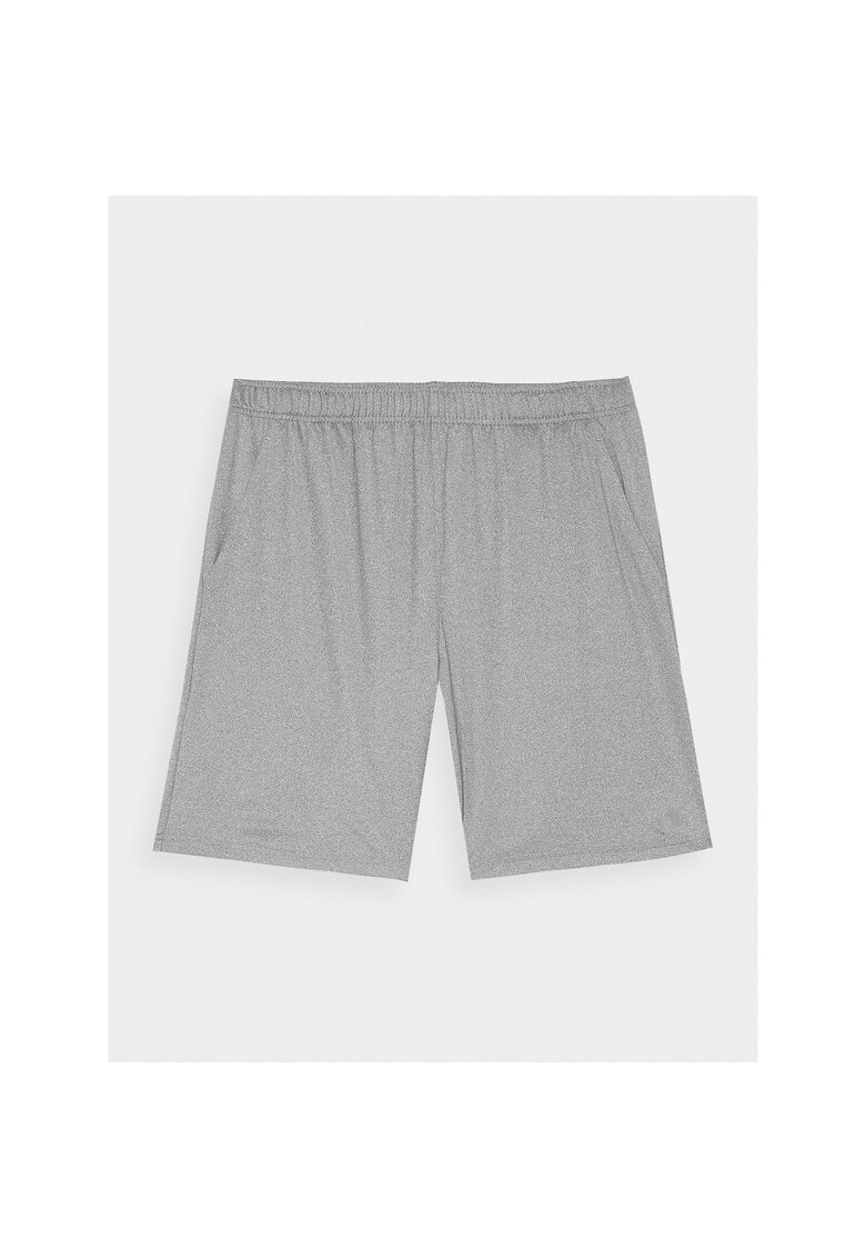 Sort sport pentru barbati - Gri - elastici cu uscare rapida 4FDry - talie medie - buzunare laterale -