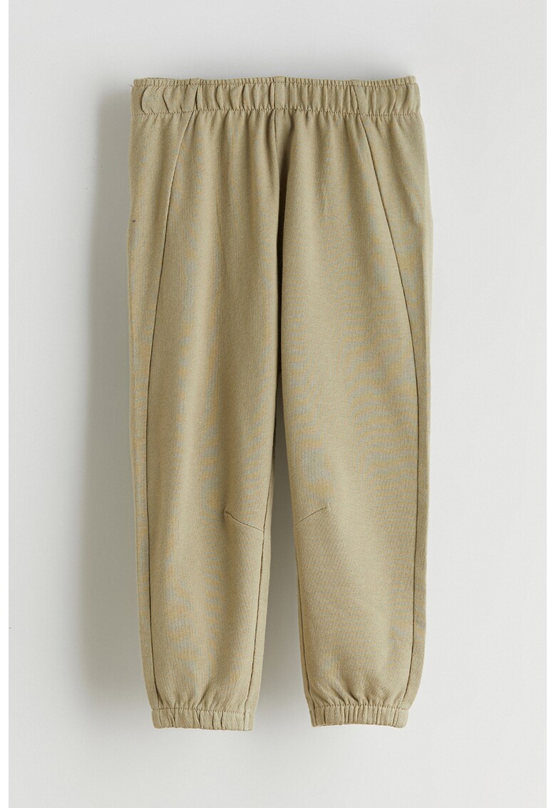 Pantaloni de trening din bumbac cu croiala regular-fit si model uni - Bej