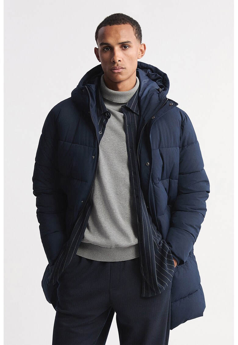 Geaca cu guler mediu - Albastru ultramarin