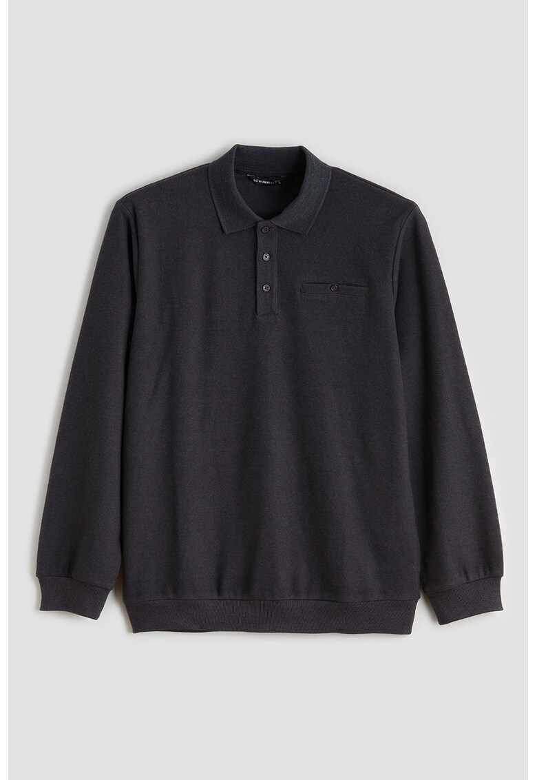 Pulover polo uni - Gri inchis