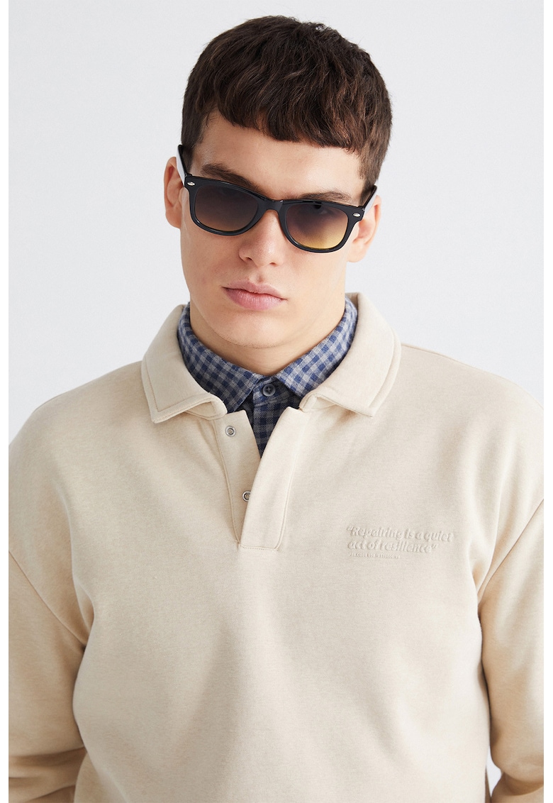 Bluza de trening polo uni - Bej deschis