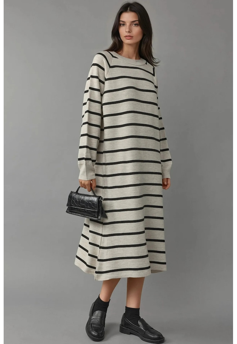 Rochie tricotata - bej - tricot -
