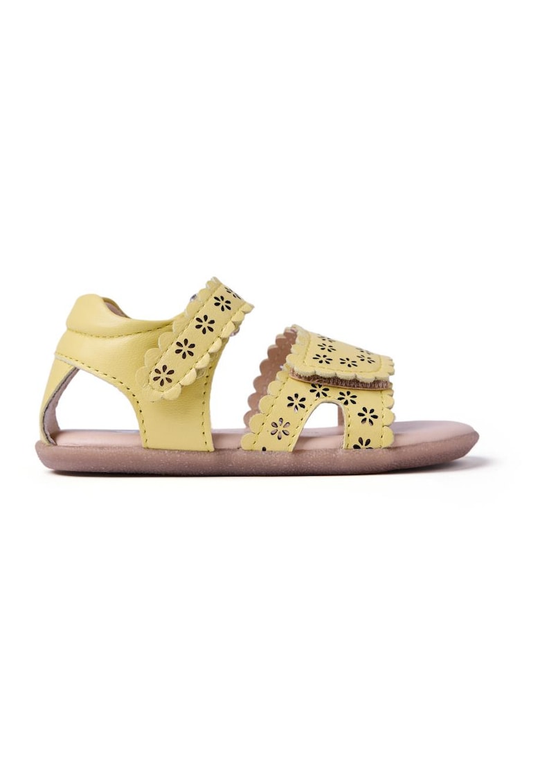 Sandale de piele cu velcro Kabati - Galben